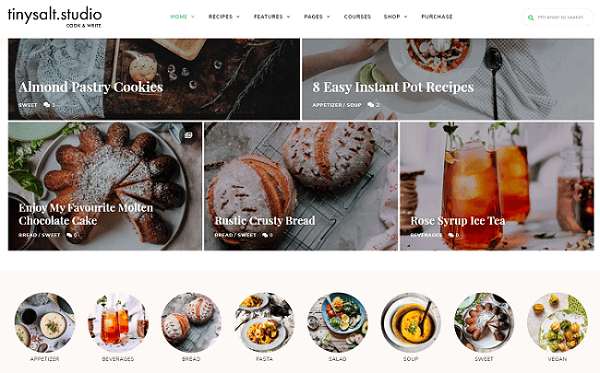 TinySalt-WordPress-Food-Blog-Theme